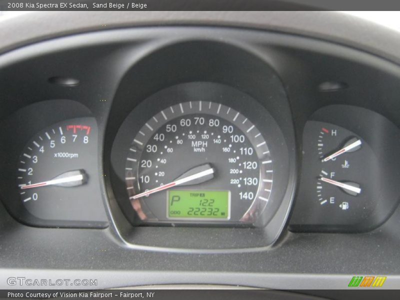 Sand Beige / Beige 2008 Kia Spectra EX Sedan