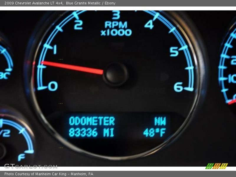 Blue Granite Metallic / Ebony 2009 Chevrolet Avalanche LT 4x4
