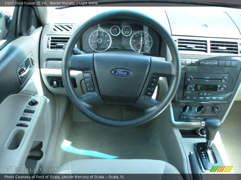 Merlot Metallic / Light Stone 2007 Ford Fusion SE V6