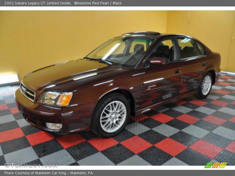 Winestone Red Pearl / Black 2001 Subaru Legacy GT Limited Sedan