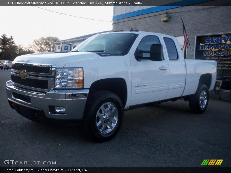 Summit White / Ebony 2011 Chevrolet Silverado 2500HD LTZ Extended Cab 4x4
