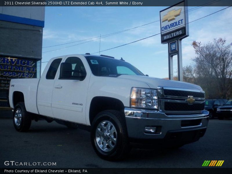 Summit White / Ebony 2011 Chevrolet Silverado 2500HD LTZ Extended Cab 4x4