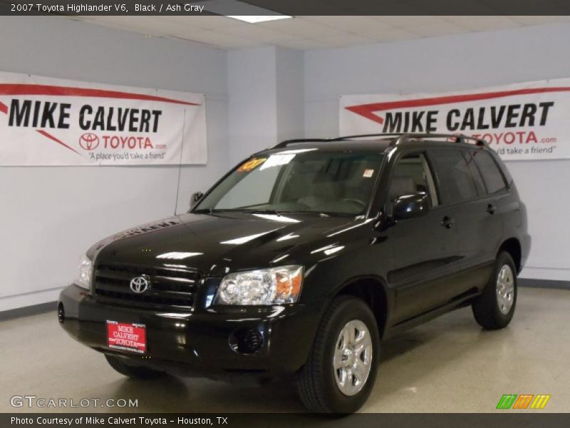 Black / Ash Gray 2007 Toyota Highlander V6