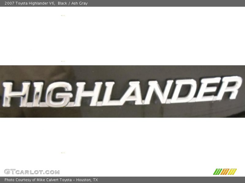 Black / Ash Gray 2007 Toyota Highlander V6