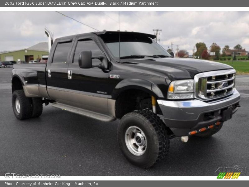 Black / Medium Parchment 2003 Ford F350 Super Duty Lariat Crew Cab 4x4 Dually