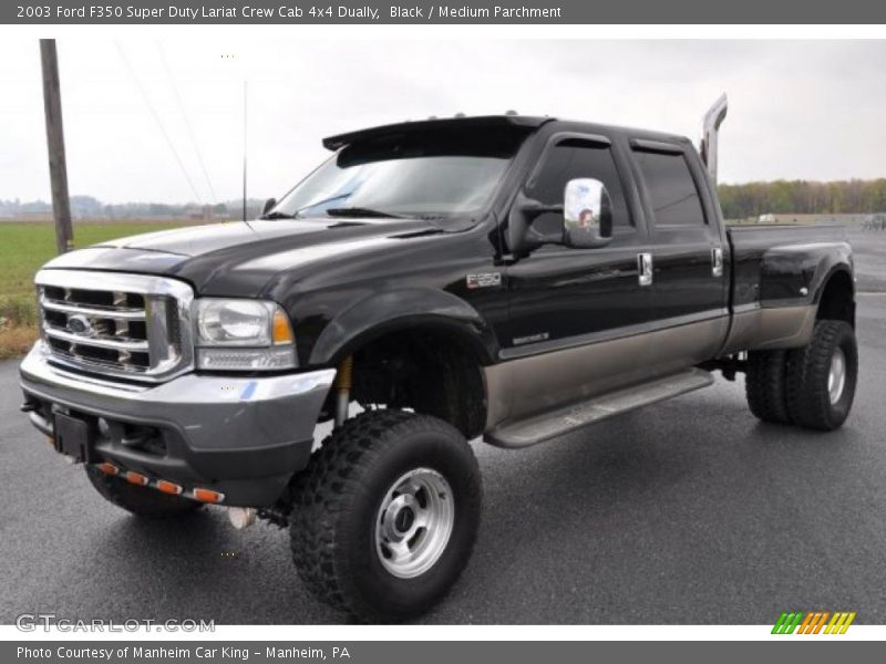 Black / Medium Parchment 2003 Ford F350 Super Duty Lariat Crew Cab 4x4 Dually