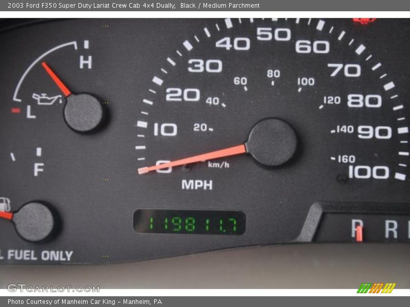 Black / Medium Parchment 2003 Ford F350 Super Duty Lariat Crew Cab 4x4 Dually