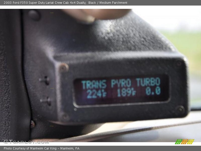 Black / Medium Parchment 2003 Ford F350 Super Duty Lariat Crew Cab 4x4 Dually