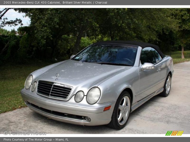 Brilliant Silver Metallic / Charcoal 2003 Mercedes-Benz CLK 430 Cabriolet