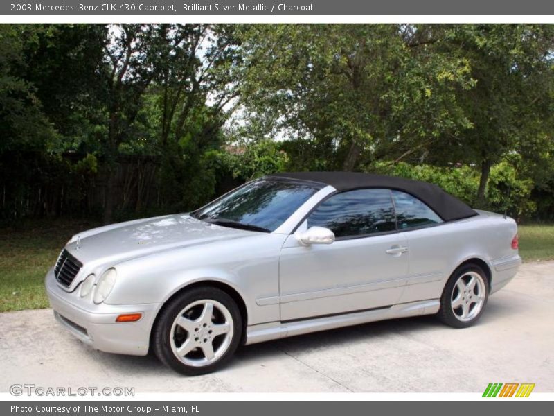 Brilliant Silver Metallic / Charcoal 2003 Mercedes-Benz CLK 430 Cabriolet