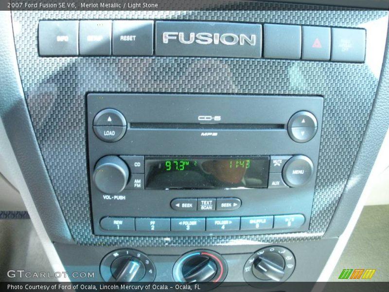 Merlot Metallic / Light Stone 2007 Ford Fusion SE V6