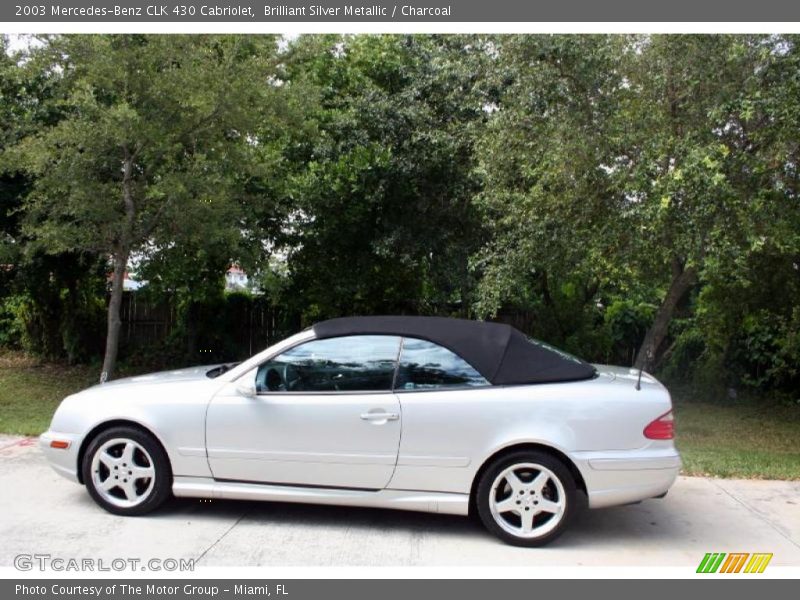 Brilliant Silver Metallic / Charcoal 2003 Mercedes-Benz CLK 430 Cabriolet