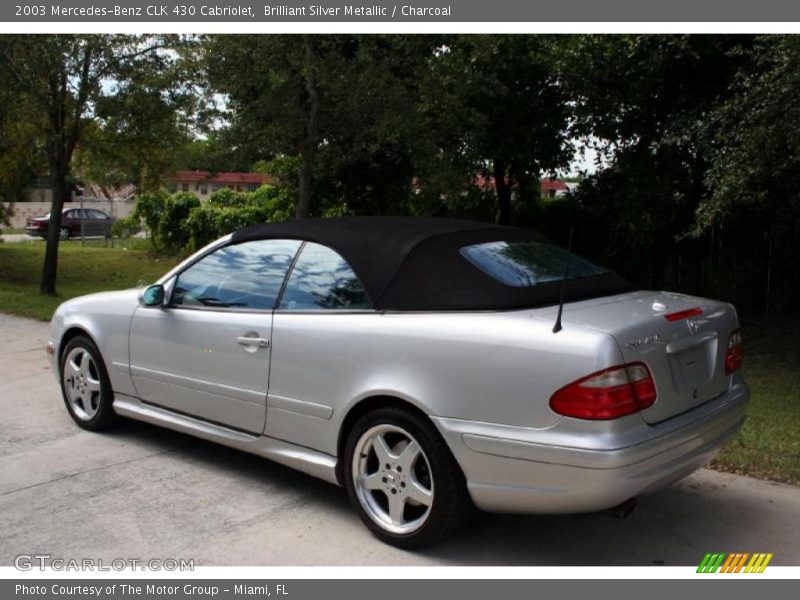 Brilliant Silver Metallic / Charcoal 2003 Mercedes-Benz CLK 430 Cabriolet