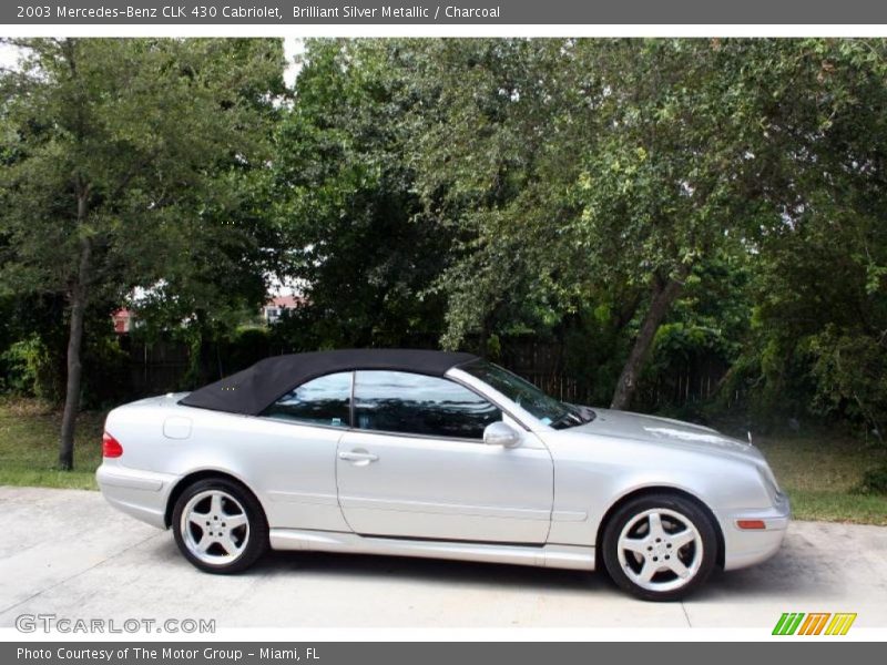 Brilliant Silver Metallic / Charcoal 2003 Mercedes-Benz CLK 430 Cabriolet