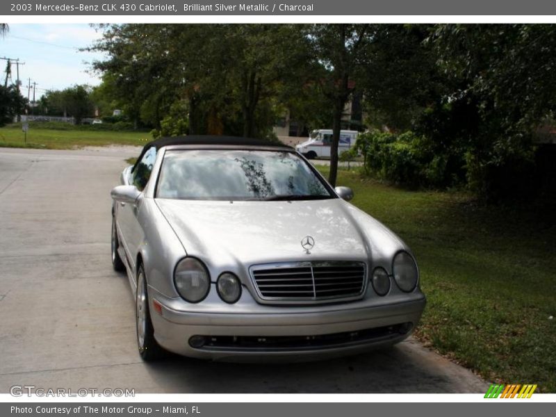 Brilliant Silver Metallic / Charcoal 2003 Mercedes-Benz CLK 430 Cabriolet