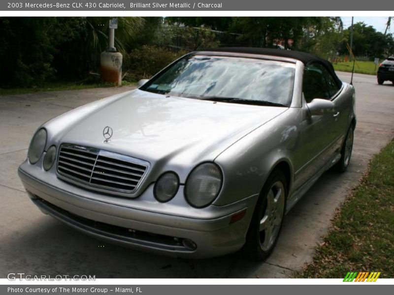 Brilliant Silver Metallic / Charcoal 2003 Mercedes-Benz CLK 430 Cabriolet