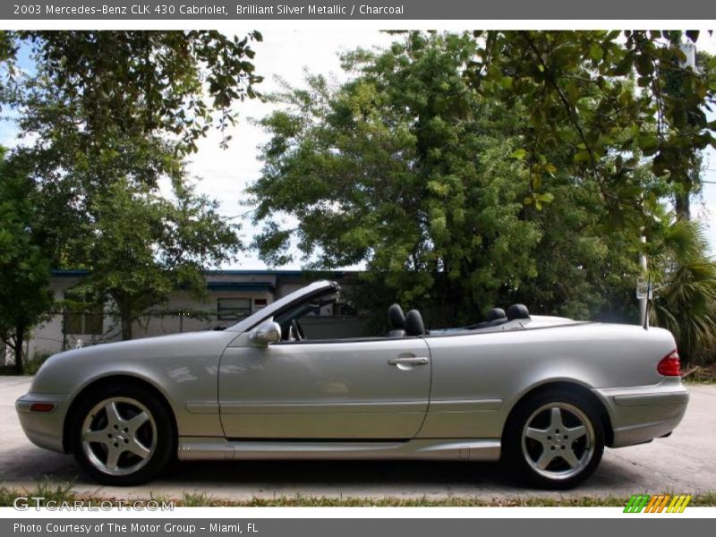 Brilliant Silver Metallic / Charcoal 2003 Mercedes-Benz CLK 430 Cabriolet