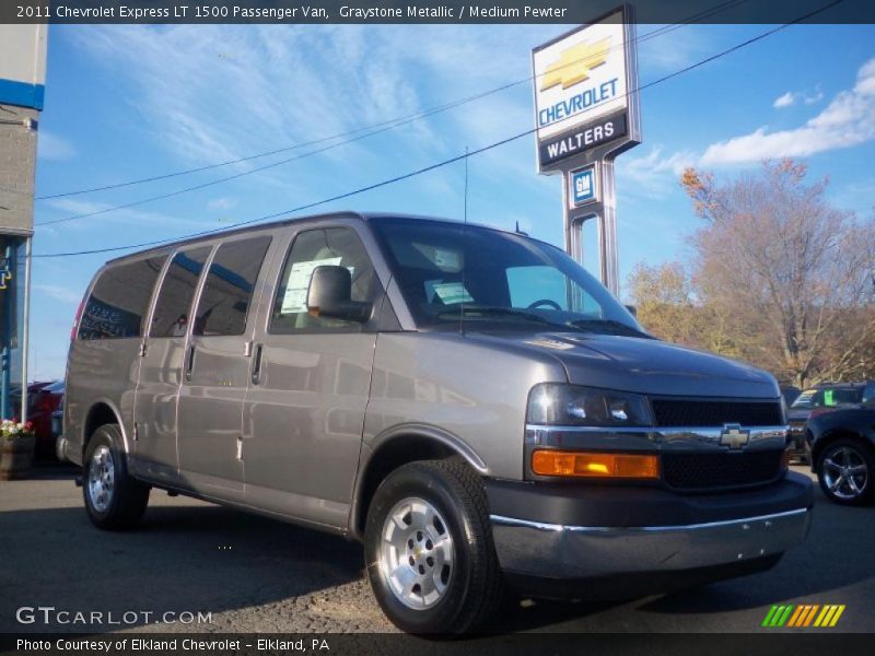 Graystone Metallic / Medium Pewter 2011 Chevrolet Express LT 1500 Passenger Van
