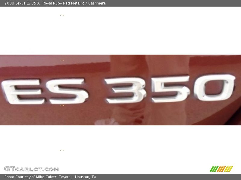 Royal Ruby Red Metallic / Cashmere 2008 Lexus ES 350