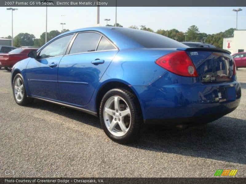 Electric Blue Metallic / Ebony 2007 Pontiac G6 V6 Sedan