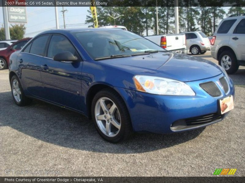 Electric Blue Metallic / Ebony 2007 Pontiac G6 V6 Sedan