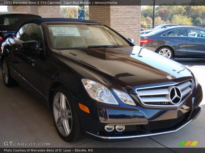 Capri Blue Metallic / Almond/Mocha 2011 Mercedes-Benz E 350 Cabriolet