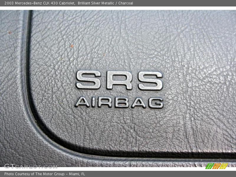 Brilliant Silver Metallic / Charcoal 2003 Mercedes-Benz CLK 430 Cabriolet