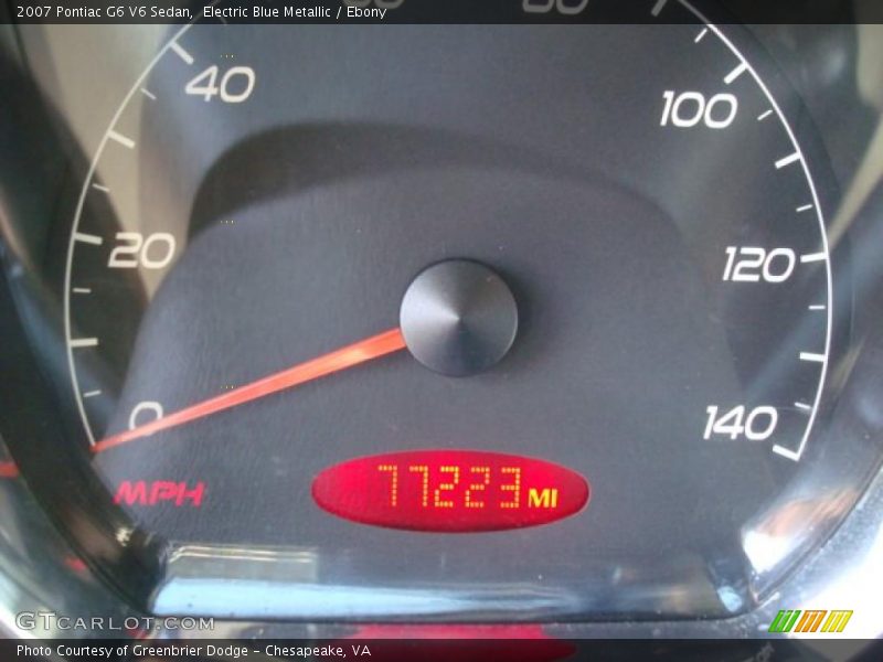 Electric Blue Metallic / Ebony 2007 Pontiac G6 V6 Sedan