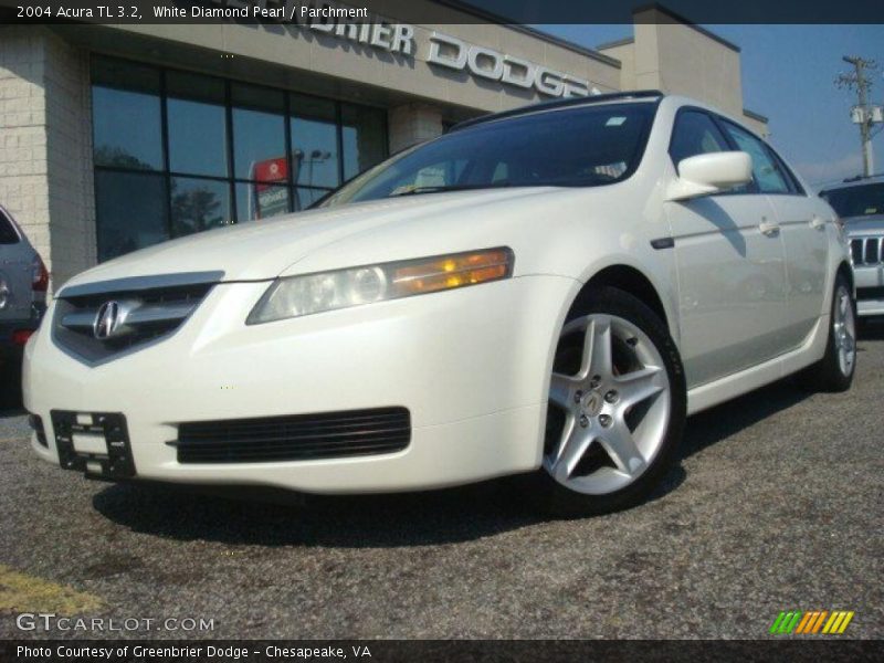 White Diamond Pearl / Parchment 2004 Acura TL 3.2