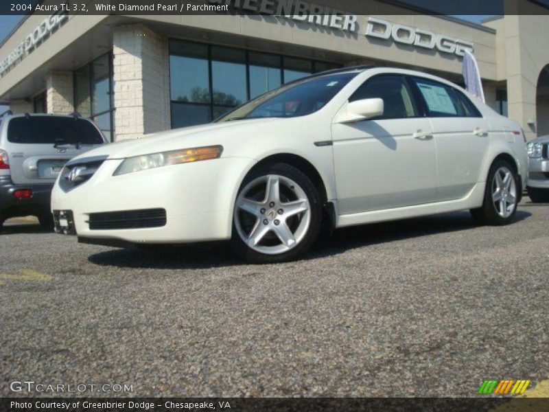 White Diamond Pearl / Parchment 2004 Acura TL 3.2