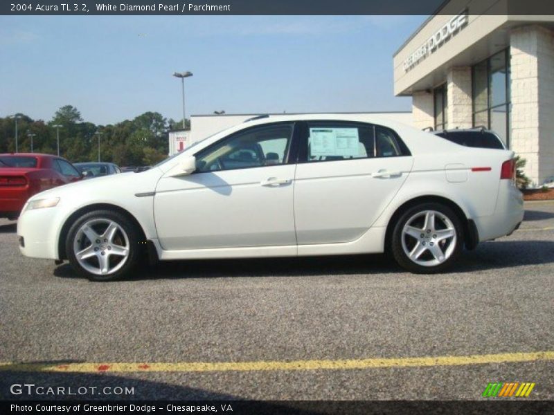 White Diamond Pearl / Parchment 2004 Acura TL 3.2