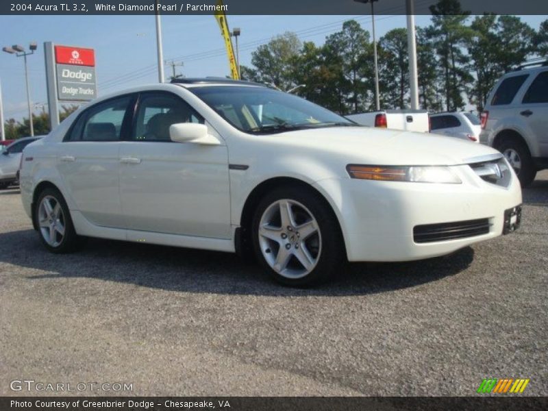White Diamond Pearl / Parchment 2004 Acura TL 3.2