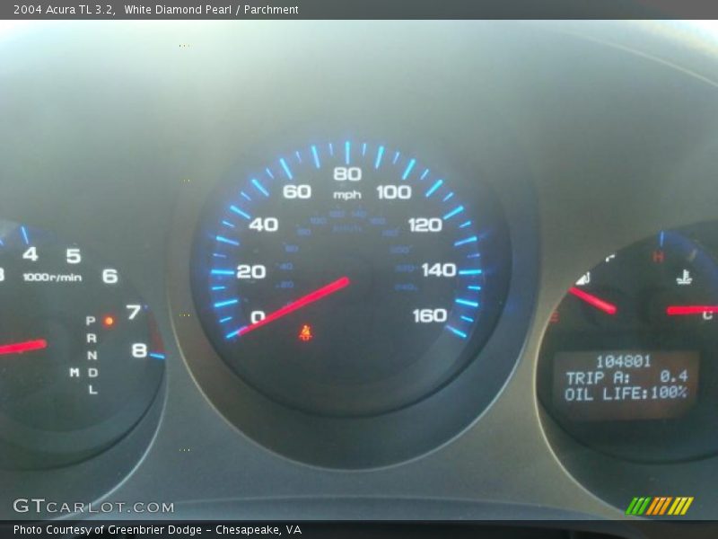 White Diamond Pearl / Parchment 2004 Acura TL 3.2
