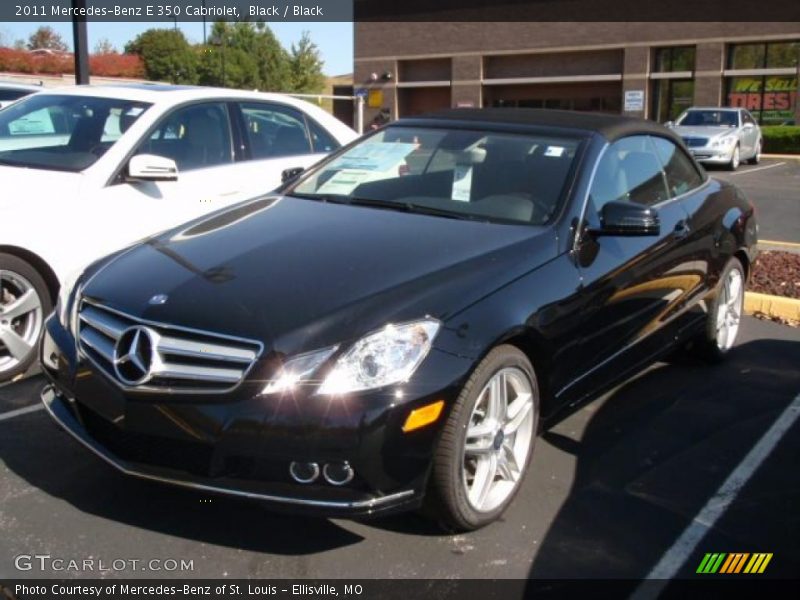 Black / Black 2011 Mercedes-Benz E 350 Cabriolet