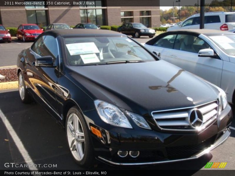 Black / Black 2011 Mercedes-Benz E 350 Cabriolet