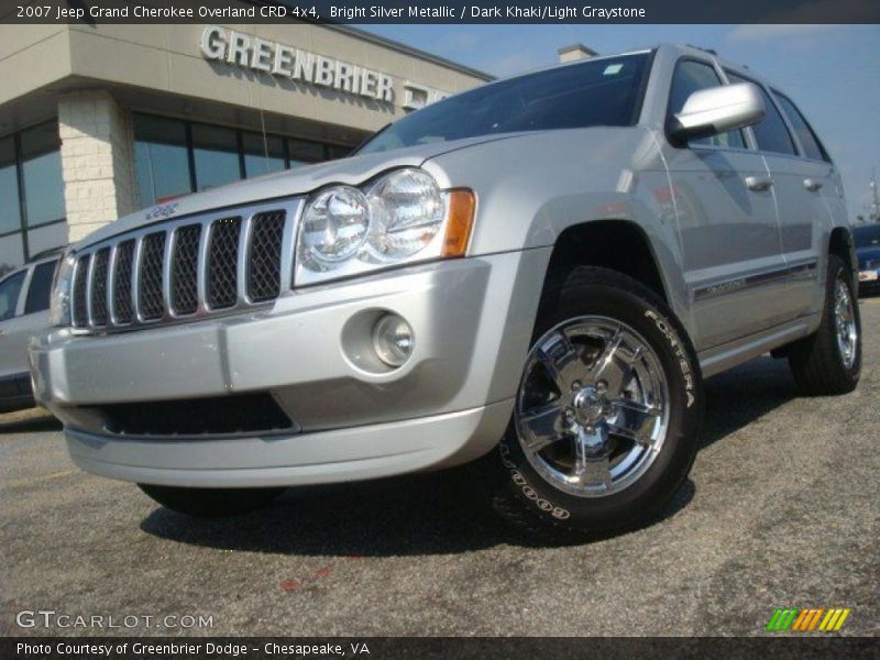 Bright Silver Metallic / Dark Khaki/Light Graystone 2007 Jeep Grand Cherokee Overland CRD 4x4