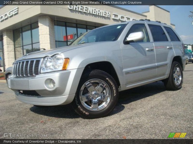 Bright Silver Metallic / Dark Khaki/Light Graystone 2007 Jeep Grand Cherokee Overland CRD 4x4