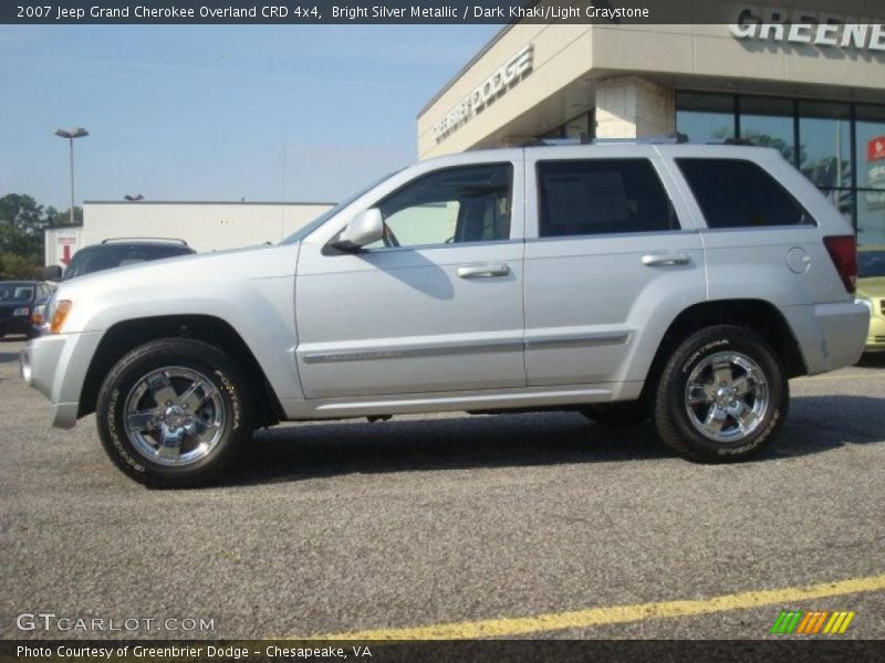 Bright Silver Metallic / Dark Khaki/Light Graystone 2007 Jeep Grand Cherokee Overland CRD 4x4