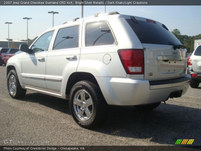 Bright Silver Metallic / Dark Khaki/Light Graystone 2007 Jeep Grand Cherokee Overland CRD 4x4