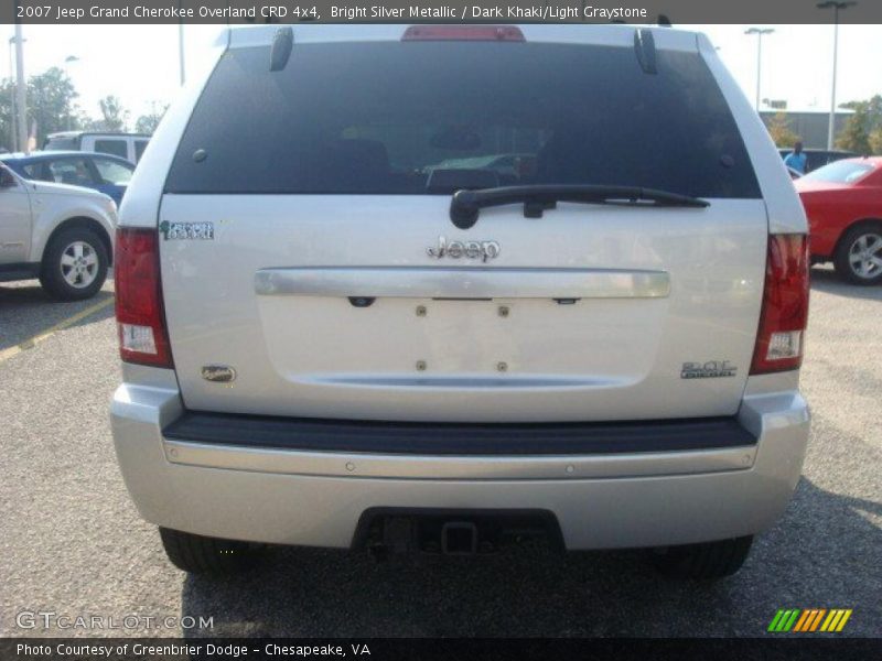 Bright Silver Metallic / Dark Khaki/Light Graystone 2007 Jeep Grand Cherokee Overland CRD 4x4