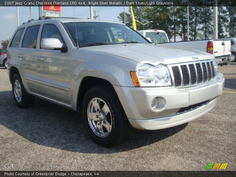 Bright Silver Metallic / Dark Khaki/Light Graystone 2007 Jeep Grand Cherokee Overland CRD 4x4