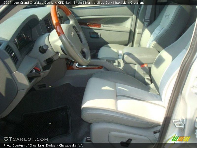 Bright Silver Metallic / Dark Khaki/Light Graystone 2007 Jeep Grand Cherokee Overland CRD 4x4