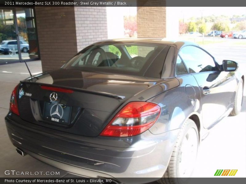 Steel Grey Metallic / Black 2011 Mercedes-Benz SLK 300 Roadster