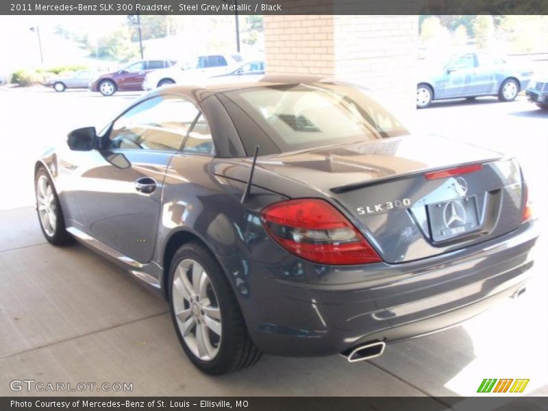 Steel Grey Metallic / Black 2011 Mercedes-Benz SLK 300 Roadster