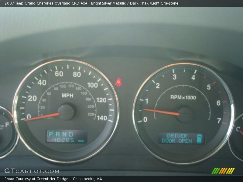 Bright Silver Metallic / Dark Khaki/Light Graystone 2007 Jeep Grand Cherokee Overland CRD 4x4