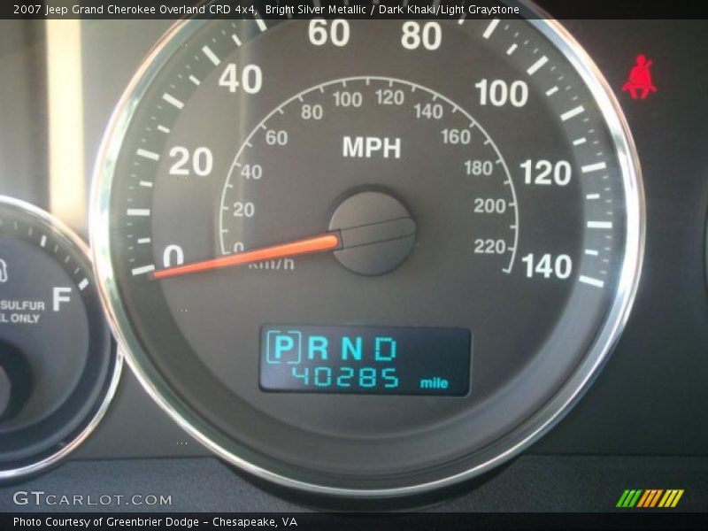 Bright Silver Metallic / Dark Khaki/Light Graystone 2007 Jeep Grand Cherokee Overland CRD 4x4