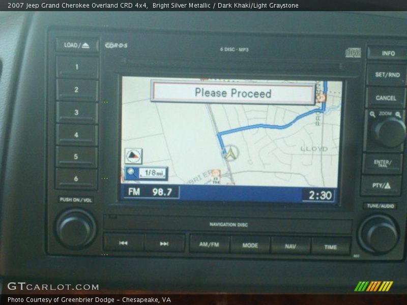 Bright Silver Metallic / Dark Khaki/Light Graystone 2007 Jeep Grand Cherokee Overland CRD 4x4