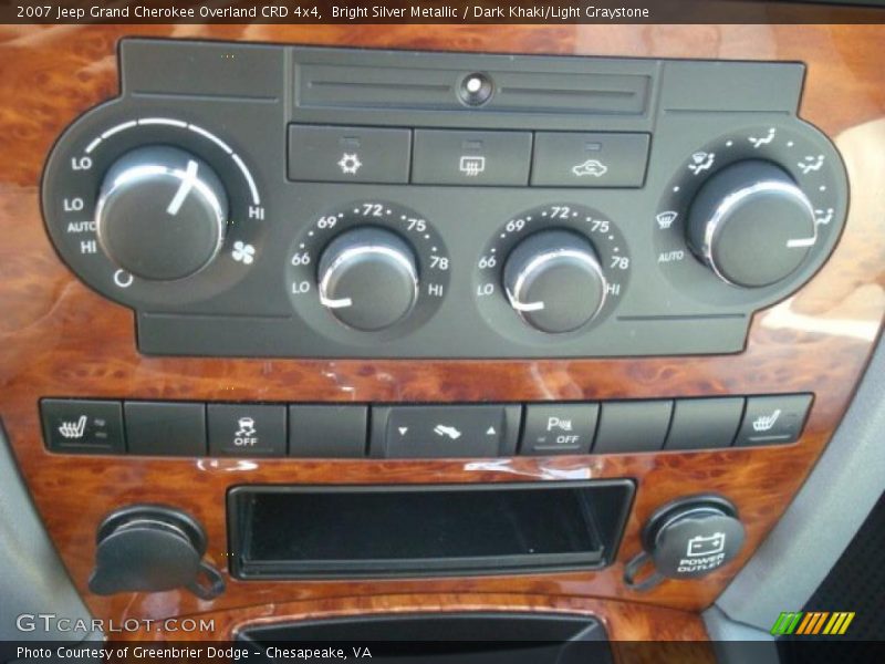 Controls of 2007 Grand Cherokee Overland CRD 4x4