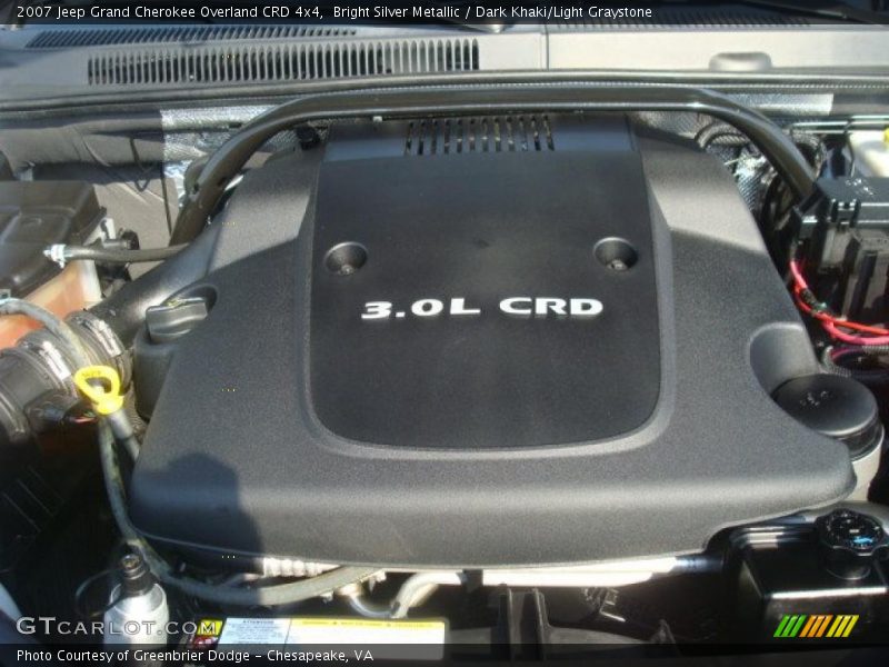  2007 Grand Cherokee Overland CRD 4x4 Engine - 3.0 Liter DOHC 24-Valve Turbo-Diesel V6