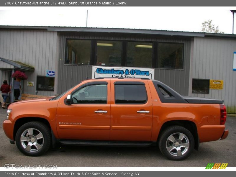 Sunburst Orange Metallic / Ebony 2007 Chevrolet Avalanche LTZ 4WD